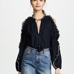 Ulla Johnson Armadine Boho Blouse Top 0 XS